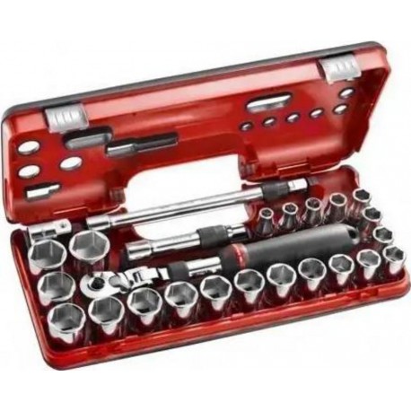 Facom Coffret DBOX cliquet extensible 1/2 - douilles 1/2 6 pans métriques