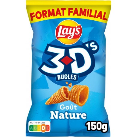Lay's 3D’s apéritifs goût Nature 150g