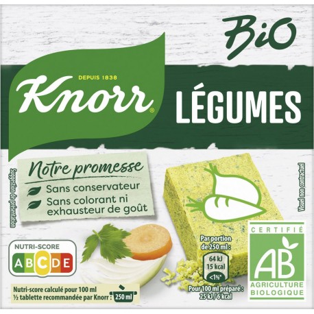 Knorr Bouillon de légumes Bio x6 60g