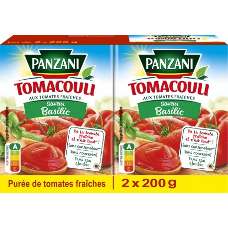 Panzani Sauce Tomacouli Basilica 2x200g 400g