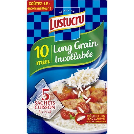 Lustucru Riz long grain incollable sachets cuisson 10mn x5 180g