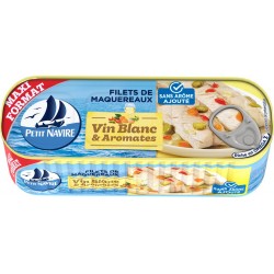 Petit Navire Filets de maquereaux vin blanc/aromates 235g