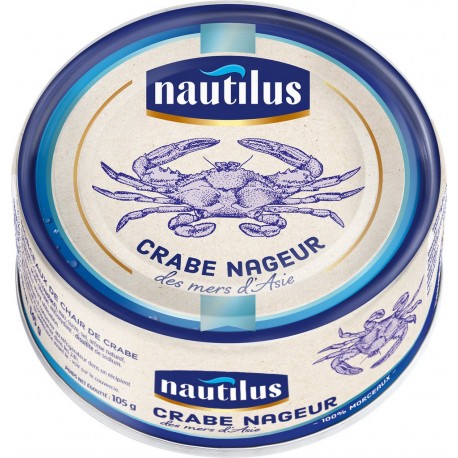 Nautilus Crabe 100% morceaux 105g