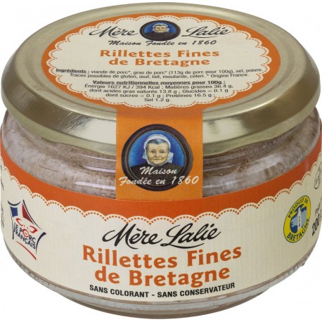 Mère Lalie Rillettes fines de Bretagne 200g