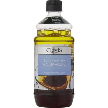 Clovis France Vinaigrette balsamique & huile d'olive Sans Sucre Ajouté 550ml
