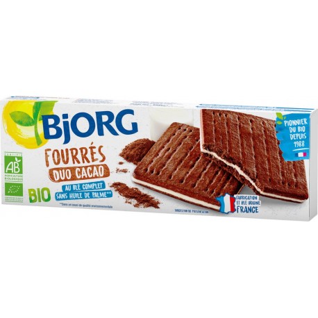 Bjorg Biscuits fourrés duo cacao bio