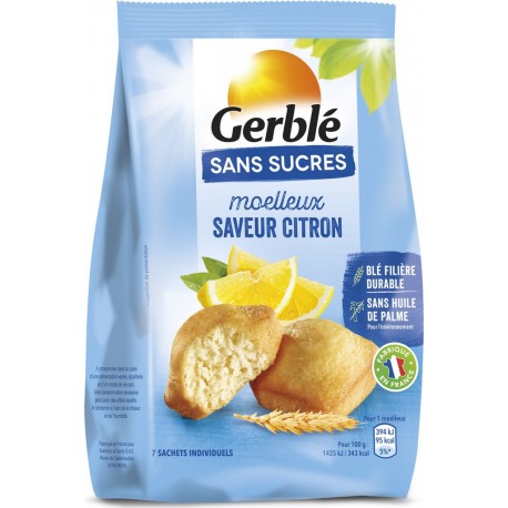 Gerble Gâteaux moelleux citron sans sucres