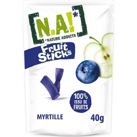 N.A! Biscuits apéritif fruit sticks myrtille 40g