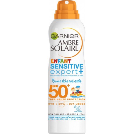 GARNIER Ambre Solaire Brume solaire sèche enfant sensitive expert + SPF50+ AMBRE SOLAIRE 200ml