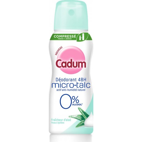 Cadum &nbsp;Déodorant compressé 48h micro-talc Fraicheur d'Aloé 100ml