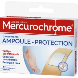Mercurochrome Pansements ampoule protection x10 boîte 10