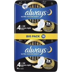 4 Always Serviette hygiénique nuit ailette taille