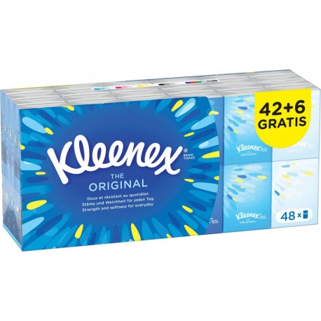 Kleenex Mouchoirs The Original paquet 42 étuis + 6 offerts