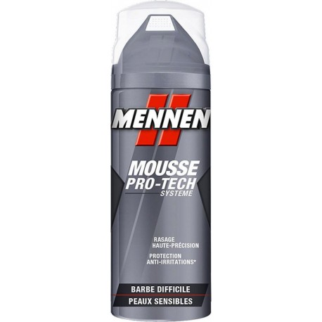 Mennen Mousse Pro-Tech Systeme Barbe Difficile Peaux Sensibles 250ml (lot de 4)