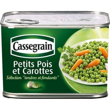 Cassegrain Petits Pois et Carottes Tendres et Fondants 495g (lot de 5)