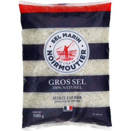 SEL MARIN NOIRMOUTIER Gros Sel 100% Naturel Récolté à la Main 500g (lot de 10)