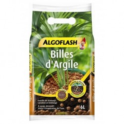 Algoflash Terreau Billes d’Argile Drainage et Aération 6L (lot de 2 soit 12L)