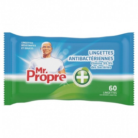 Mr Propre Lingettes Anti Bactériennes Résistantes et Douces (lot de 6)