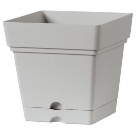 Deroma Pot Plastique à Réserve d’Eau Quadro Samba Longueur 18cm Largeur 18cm Hauteur 17cm (lot de 3)
