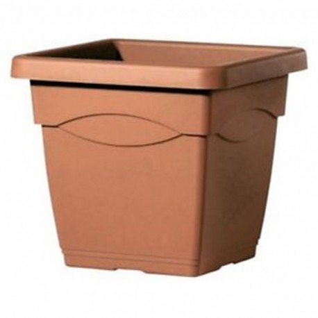 Deroma Pot Plastique Carré Circeo Longueur 32cm Largeur 32cm Hauteur 27,8cm (lot de 3)