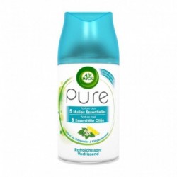 Air Wick Recharge Spray Pure Parfum aux 5 Huiles Essentielles Fleur de Citronnier Rafraîchissant 250ml (lot de 4)