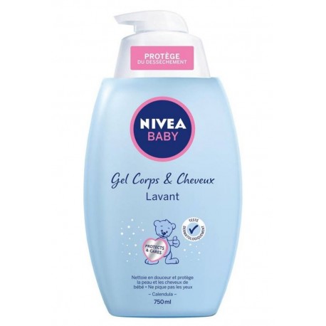 Nivea Baby Gel Corps et Cheveux Lavant 750ml (lot de 3)