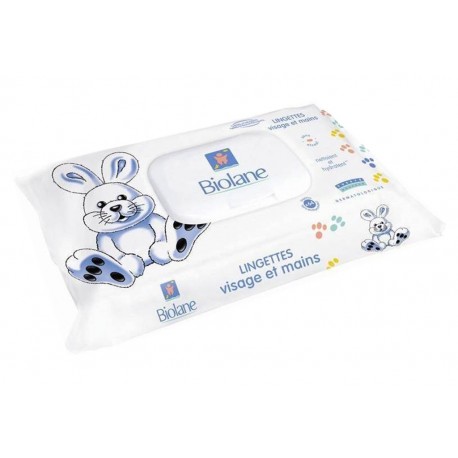 Biolane Lingettes Visage et Mains x64 (lot de 6 soit 384 lingettes)