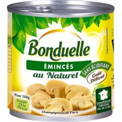 Bonduelle Emincés Au Naturel Champignons De Paris Sans Acidifiant Goût Délicat 200g (lot de 10)