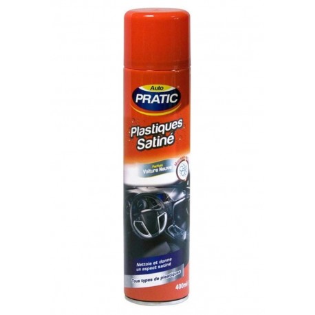 Auto Pratic Plastiques Satiné Tous Types de Plastiques Parfum Voiture Neuve 400ml (lot de 3)