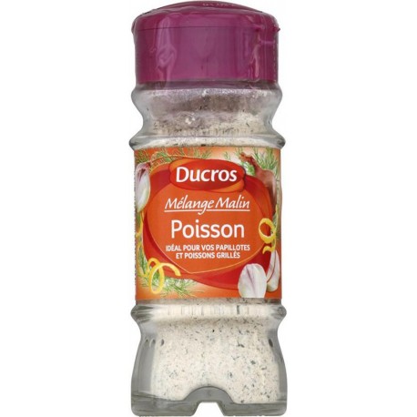 Ducros Mélange Malin Poisson Idéal pour vos Papillotes et Poissons Grillés 39g (lot de 3)