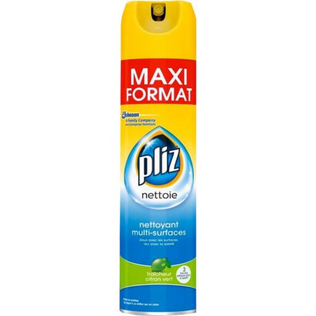 Pliz Nettoie Aérosol Multi-Surfaces Maxi Format 300ml (lot de 4)