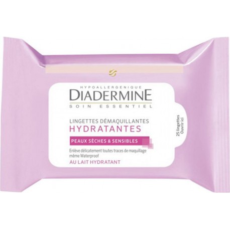 DIADERMINE Lingettes Démaquillantes Hydratantes Peaux Sèches & Sensibles (lot de 4)