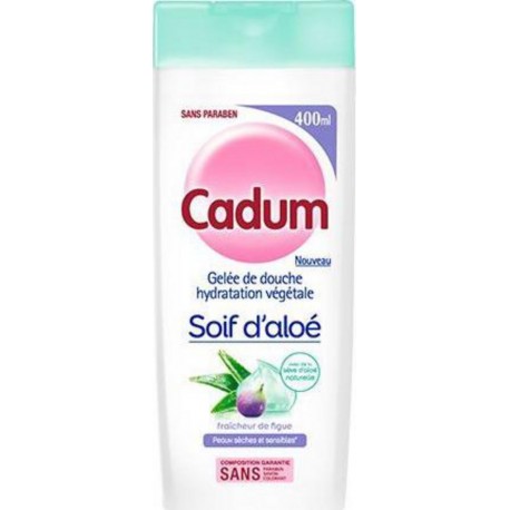 Cadum Gelée de Douche Hydratation Végétale Soif d’Aloé Fraîcheur de Figue 400ml (lot de 3)
