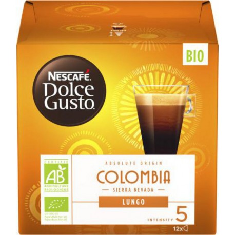 Dolce Gusto café capsules Compatibles Lungo Colombia Bio