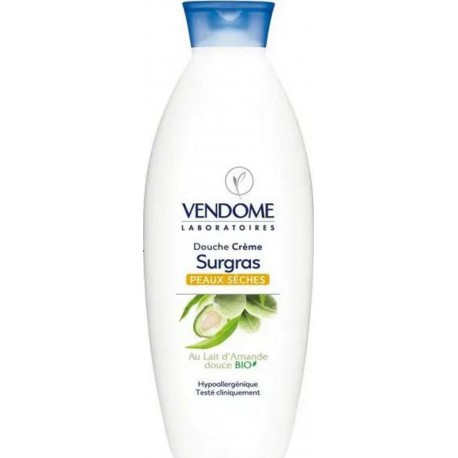 Vendome Douche & Bain Émollient Surgras Peaux Sèches au Lait d’Amande Douce 750ml (lot de 4)