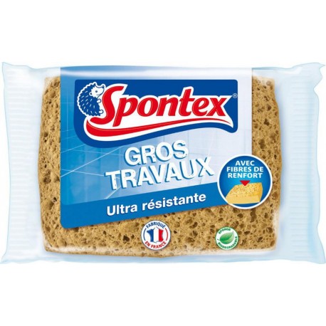Spontex Eponge Gros Travaux Ultra Résistante Avec Fibres De Renfort (lot de 3)