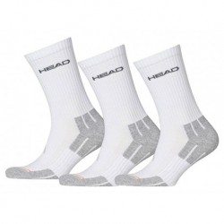Head Chaussettes Performance Crew Gris Blanc Taille 39 à 42 (lot de 6 paires)
