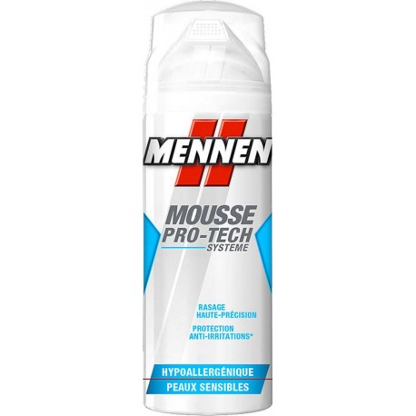 Mennen Mousse Pro-Tech Systeme Hypoallergénique Peaux Sensibles 250ml (lot de 4)