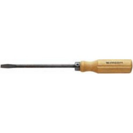 Facom Tournevis manche bois pour vis à fente lame forgée 6,5 x 100mm Facom ATH.6,5X100