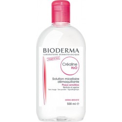 BIODERMA Créaline H2O Solution Micellaire Démaquillante Peaux Sensibles 500ml (lot de 2)