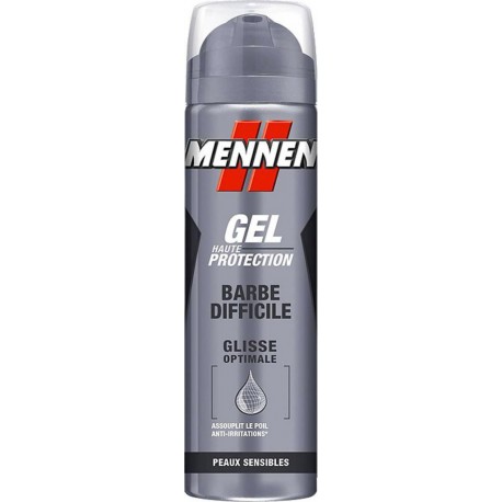 Mennen Gel Haute Protection Barbe Difficile Glisse Optimale Peaux Sensibles 200ml