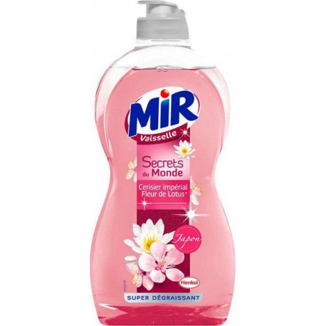 Mir Vaisselle Secret du Monde Cerisier Impérial et Fleurs de Lotus Super Dégraissant Japon 500ml