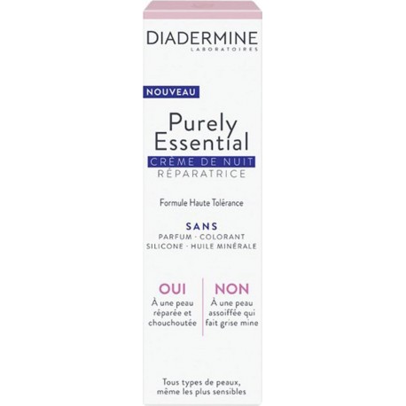 DIADERMINE Purely Essential Crème de Nuit Réparatrice Formule Haute Tolérance 40ml