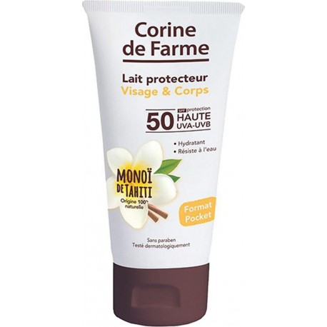 Corine de Farme Lait Protecteur Visage & Corps SPF 50 Haute Protection MonoÏ de Tahiti Format Pocket 50ml