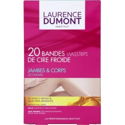 LAURENCE DUMONT Bandes de Cire Froide Jambes & Corps Huile d’Argan Aloe Vera x20
