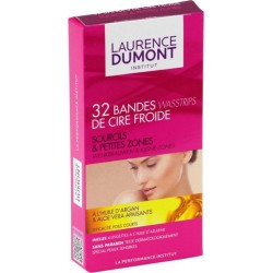 LAURENCE DUMONT Bandes de Cire Froide Sourcils & Petites Zones Huile d’Argan Aloe Vera x32