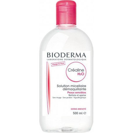 BIODERMA Créaline H2O Solution Micellaire Démaquillante Peaux Sensibles 500ml
