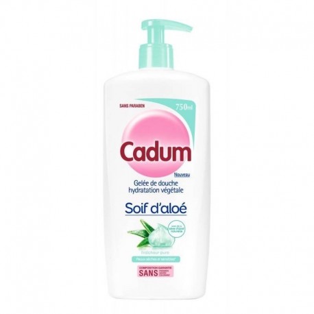 Cadum Gelée de Douche Hydratation Végétale Soif d’Aloé 750ml (lot de 3)