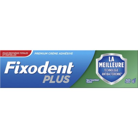 Fixodent Plus La Meilleure Technologie Antibactérienne Goût Menthe Fraîche 40g (lot de 3)