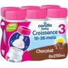 CANDIA BABY Lait bébé 3ème âge croissance chocolat 6x250ml